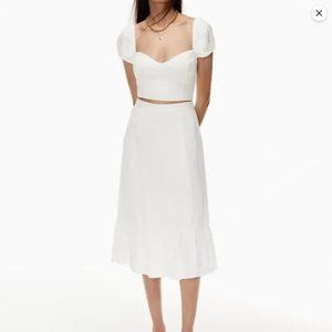 NWT Aritzia Wilfred Chariot 100% Linen Skirt Size 2